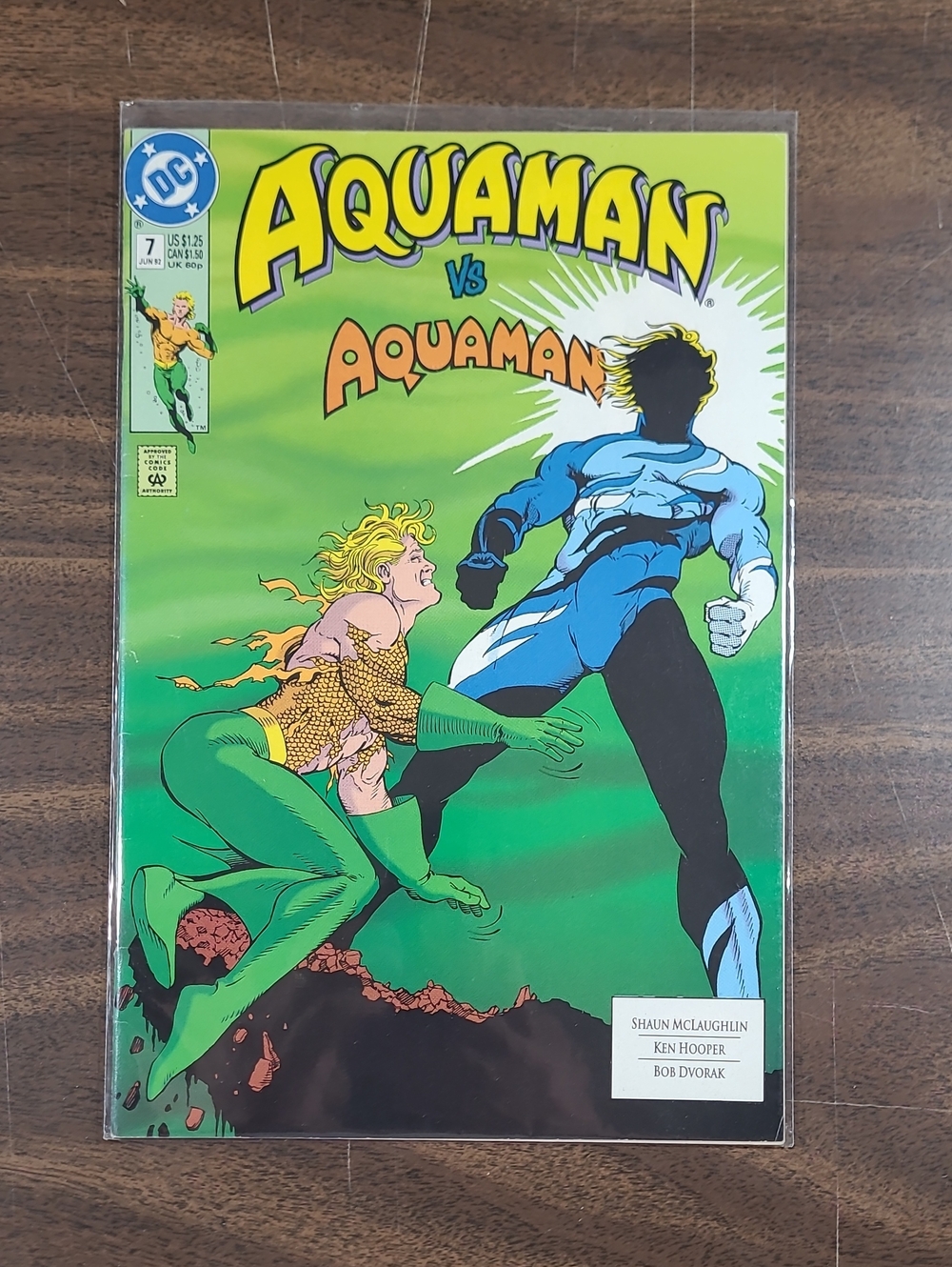 DC Aquaman vs Aquaman Comic Book — #7 June 1992 Bagged